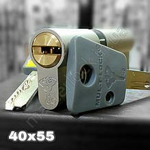 Циліндр MUL-T-LOCK 7x7 40-55 ключ-ключ 95мм (ключ-тумблер)