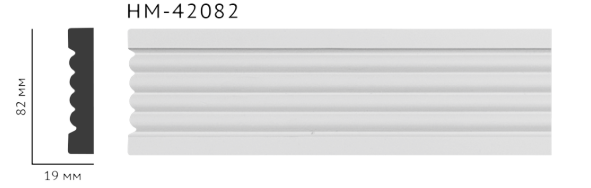Молдинг для стін, гладкий, Classic Home HM-42082 , ліпний декор з поліуретану