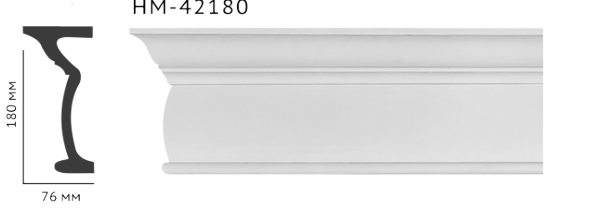 Молдинг для стін, гладкий, Classic Home HM-42180 , ліпний декор з поліуретану