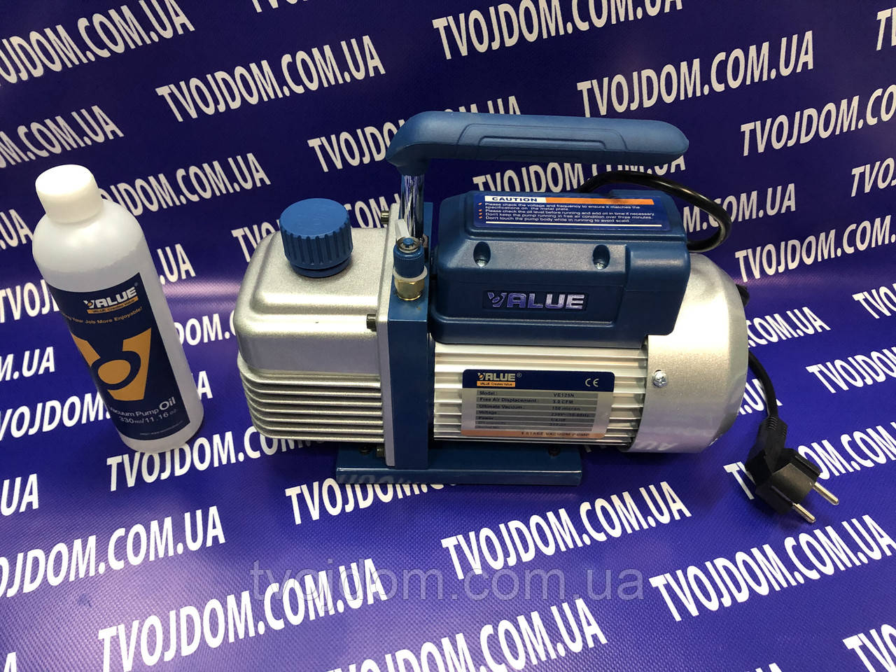 Вакуумний насос VALUE VE-125N (одноступiнчастий 70 л./хв.), фото 1
