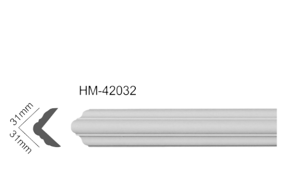 Молдинг для стін, гладкий, Classic Home HM-42032 , ліпний декор з поліуретану