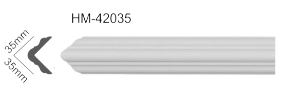 Молдинг для стін, гладкий, Classic Home HM-42035 , ліпний декор з поліуретану