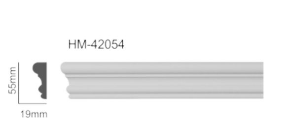 Молдинг для стін, гладкий, Classic Home HM-42054 , ліпний декор з поліуретану