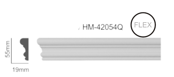 Молдинг для стін, гладкий, Classic Home HM-42054Q , ліпний декор з поліуретану