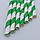 Трубочки паперові ЕКО зелені смужка 50 шт., фото 2