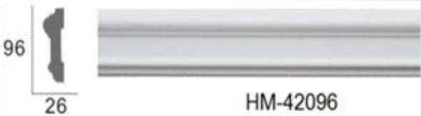 Молдинг для стін, гладкий, Classic Home HM-42096 , ліпний декор з поліуретану