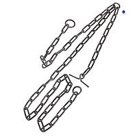 Ø 3 мм х 5 метров / цепь для собак (скота) привязочная / ланцюг з кільцем та вертлюгом