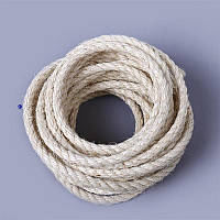 Веревка для котов Ø 6 мм (20 метров)  Канат сизалевый для когтеточки  Мотузка для декору  Турция