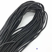 Резиновый шнур в оплетке 6 мм х 50 м Эластичный шнур-резинка в оболочке Багажный жгут Эспандер чёрный