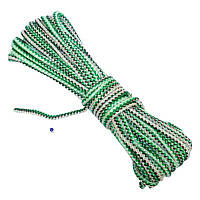 Веревка плетеная полипропиленовая бельевая 7 мм х 100 м (мотузка білизняна побутова) ЦВЕТНАЯ