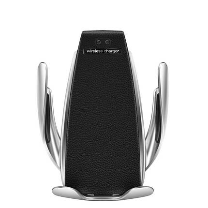 Автотримач для телефона з бездротовою зарядкою і сенсором Alitek Wireless Sensor Holder Black/Silver, фото 2