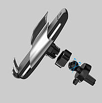Автотримач для телефона з бездротовою зарядкою і сенсором Alitek Wireless Sensor Holder Black/Silver, фото 2