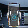 Автотримач для телефона з бездротовою зарядкою і сенсором Alitek Wireless Sensor Holder Black/Silver, фото 6