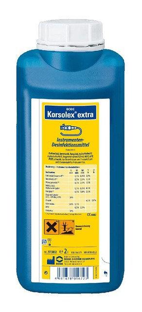 Корзолекс екстра (Bode Chemie Korsolex extra) — засіб для дезінфекції інструментів, 2 л