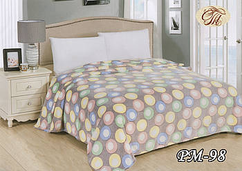 Плед з флісу Кола райдужні (220х240)