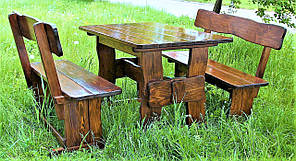 Gartenmöbel aus Massivholz 1100x800 vom Hersteller für ein Gartenhaus, Café, Möbelset - 03