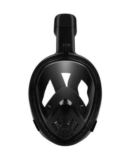 Маска для плавання панорамний з трубкою 5460 чорна, s-m, фото 1