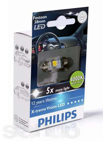 Philips C5W Festoon 12858 (38 мм) 4000K