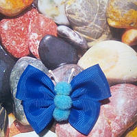Заколка -бабочка, синяя