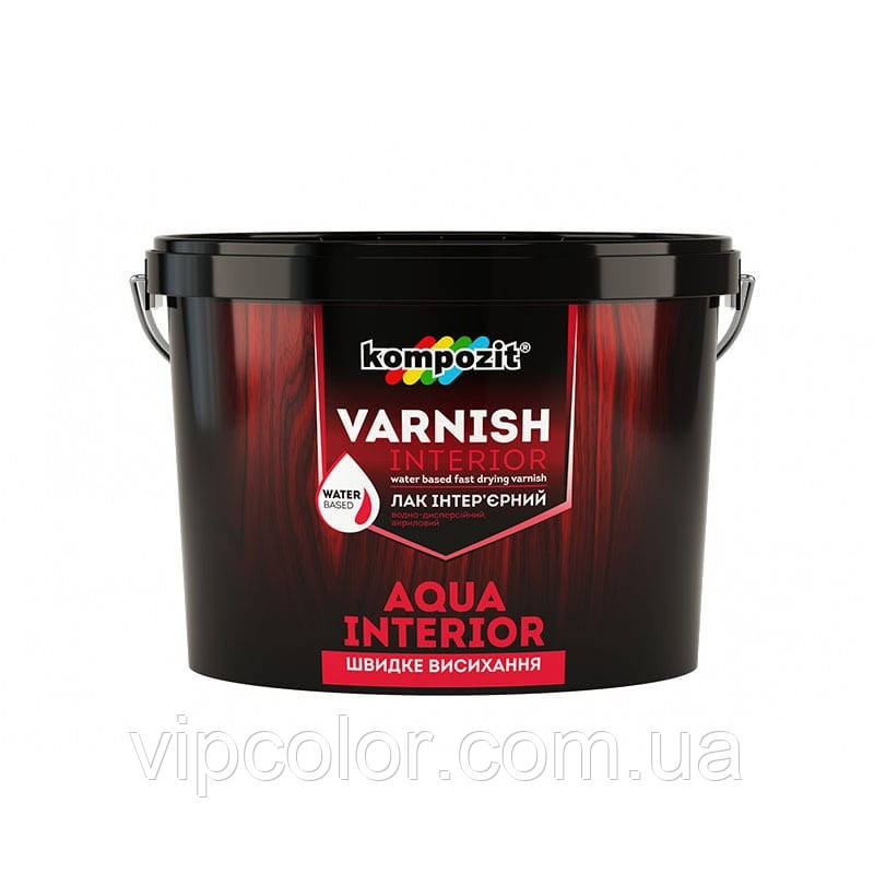 Kompozit Лак інтер'єрний AQUA INTERIOR Шовковисто-матовий 2,5 л