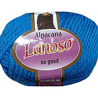 Зимова пряжа Lanoso Alpacana 3027 25% альпака бірюзова