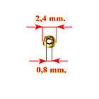 Набір 10 грам Намистини 2,4 мм Розділювачі Безшовні, Колір Світле Золото, Отвір 0,8 мм, Рукоділля,, фото 3