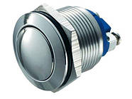 Кнопка антивандальна 16 мм без фіксації, 220V, виведення під гвинт