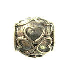 Набір 10 шт Намистини 8 мм Бочонок Серця Метал, Колір Срібло, Рукоділля, Фурнітура для Шнура, Прикрас, фото 4