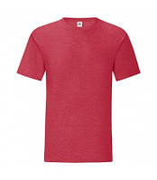 Мужская футболка однотонная красный меланж 430-VH