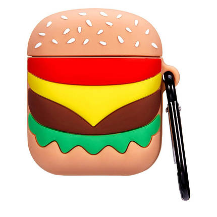 Чохол футляр для Apple AirPods Alitek Burger + тримач на палець, фото 2