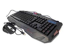 Ігрова клавіатура з підсвічуванням + мишка (ігровий комплект) V100