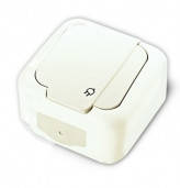 Розетка із заземленням (біла) VIKO Palmiye