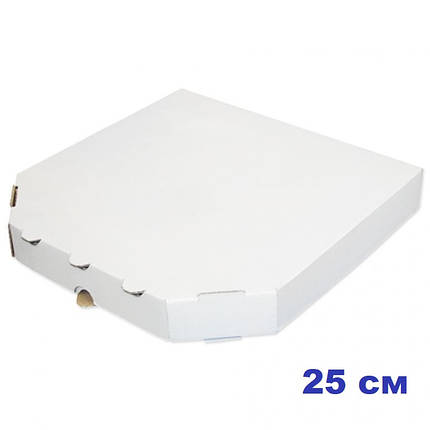 Коробка для піци, 25 см біла, 250*250*35, мм, фото 2