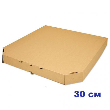 Коробка для піци, 30 см бура, 300*300*35, мм, фото 1