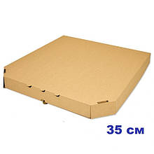 Коробка для піци, 35 см бура, 350*350*35, мм