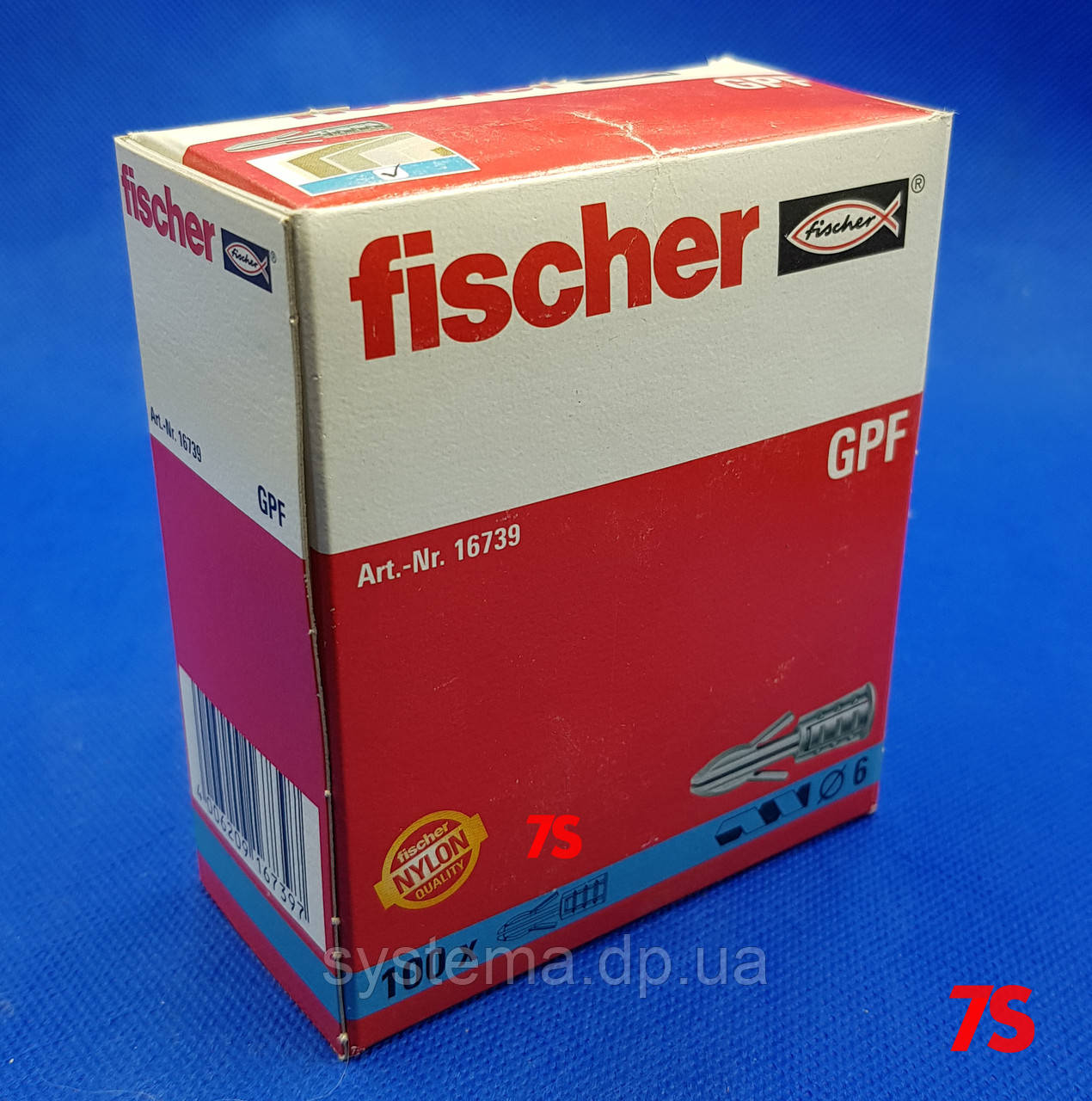 Fischer GPF - Дюбель нейлоновий для гіпсокартону, 100 шт.