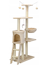 Ігровий комплекс із кігтеточкою Happy Cats бежевий 130 x 55 x 36 см