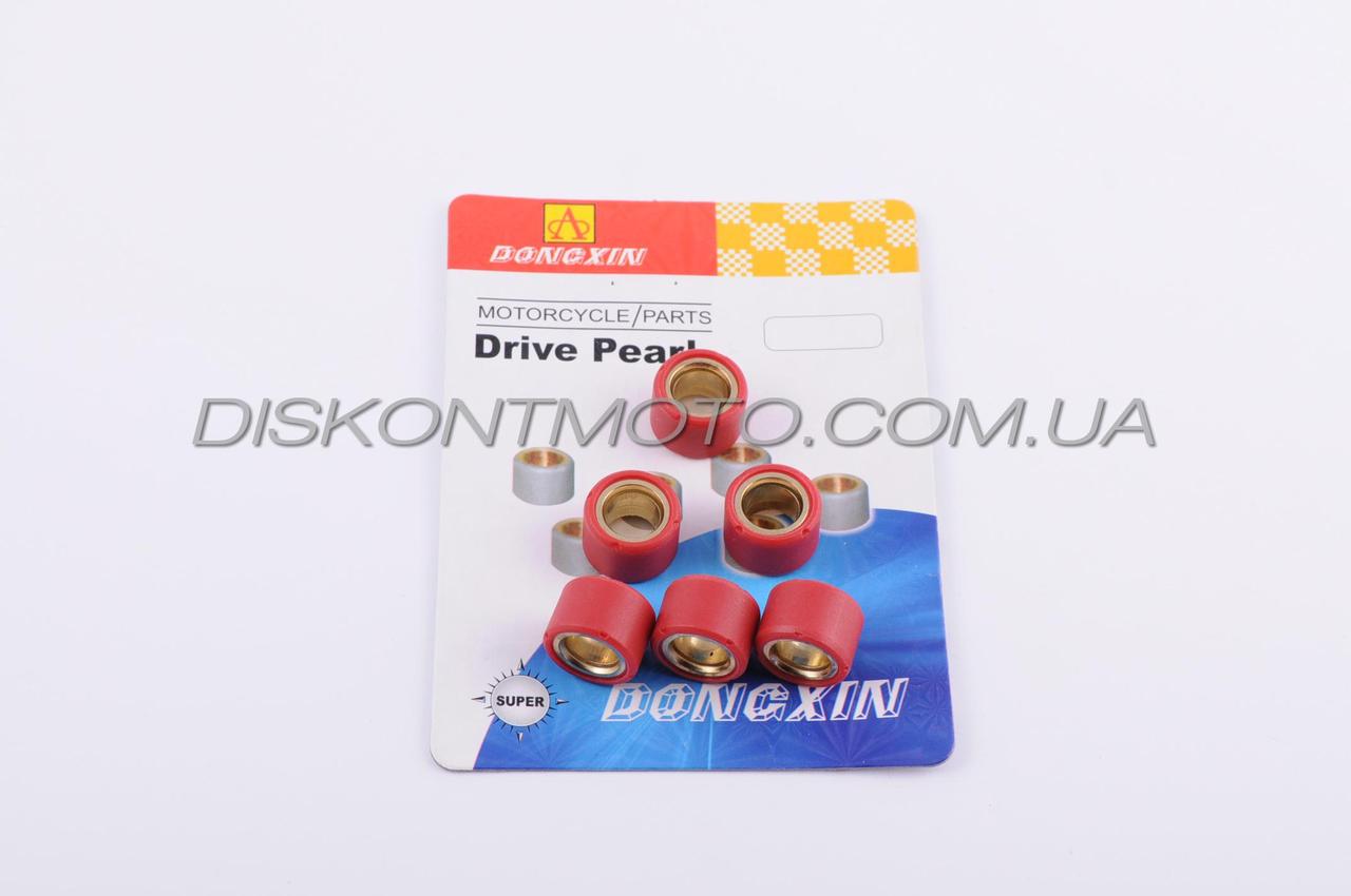Ролики варіатора Suzuki 17*12 мм 11 г (червоні) DONGXIN