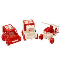 Игровой набор машинок Kid cars Скорая 9 см красный 39549