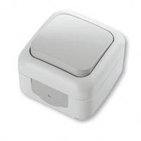 Вимикач 1-клавішний (сірий) VIKO Palmiye