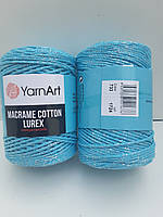 Пряжа YarnArt Macrame Cotton Lurex 733 (Ярнарт Макраме Коттон Люрекс) шнур для макраме с люрексом