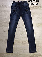 Джегінси для дівчат оптом, Seagull, 134-164 см, № CSQ-58047, фото 3