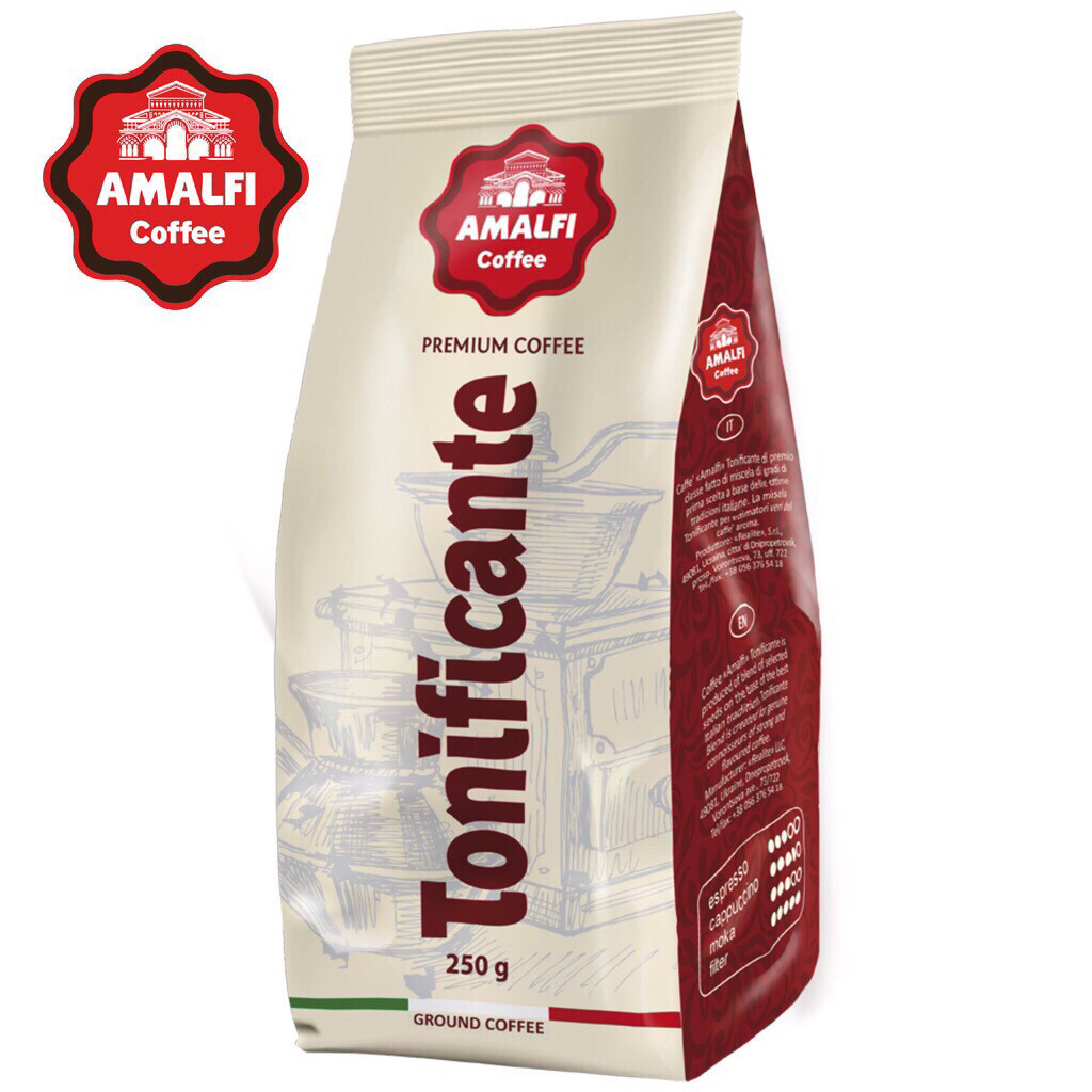Мелена кава AMALFI™ Tonificante 250 грам