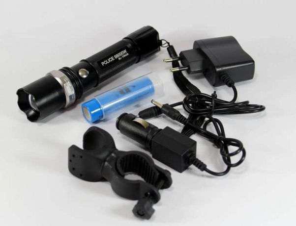 Карманный фонарик BL-8628 + крепление для велосипеда + аккумулятор 18650 + зарядное устройство - фото 10 - id-p1004355244