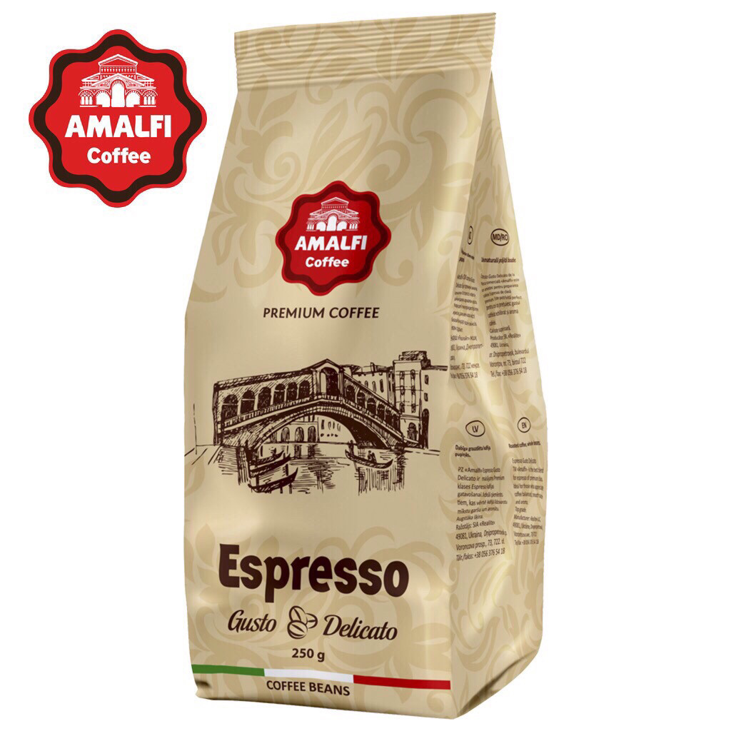 Кава в зернах AMALFI™ Gusto Delicato 250 грам