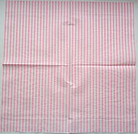 Салфетка для декупажа. Розовая полоска, 33х33 см