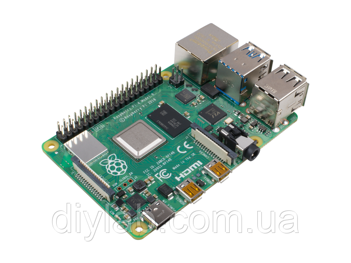 Raspberry Pi 4 Model B (2GB RAM, 1.5 GHz Quad Core, WiFi 2.4/5GHz, Bluetooth 5.0 BLE) - фото 2 - id-p1004367540