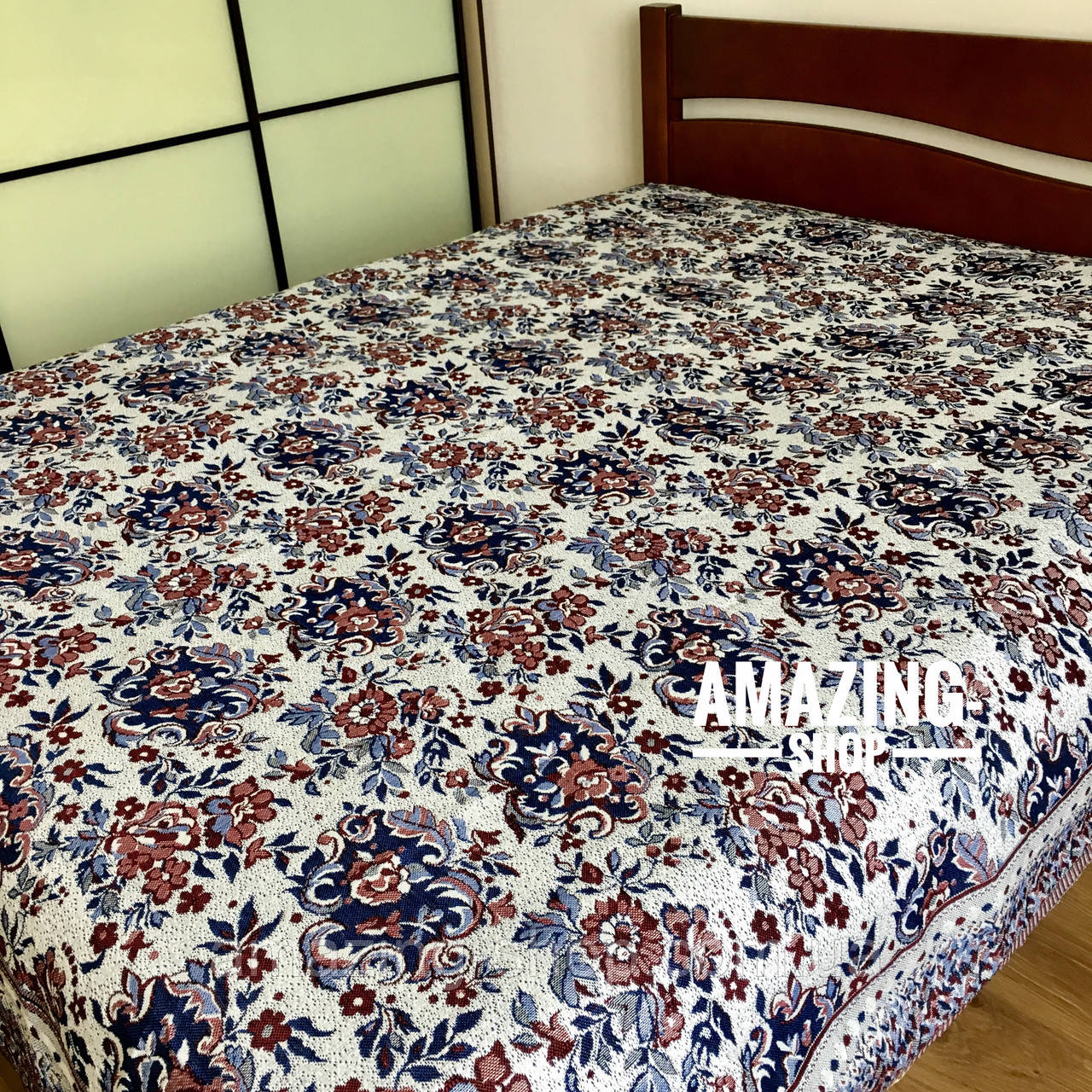 Гобеленове покривало — плед. Розмір 220*240 см. (будинок, пляж, пікнік)
