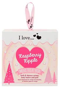 Набір "Міні-крем, масло і мочалка для тіла" I Love Raspberry Ripple Mini Treat Box