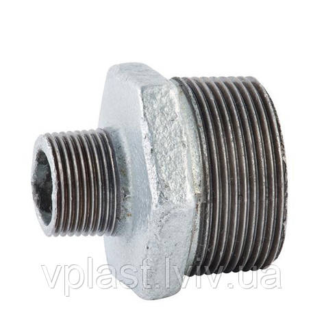 Ніпель редукційний оцинкований 2"х1 1/2" (50х40), фото 1